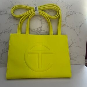 Telfar Shmedium Shopping Bag in Highlighter Yellow